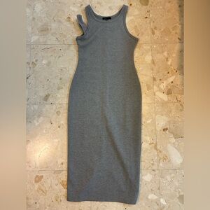 Sleeveless Gray Sweat Dress